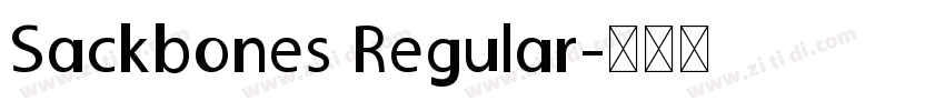 Sackbones Regular字体转换